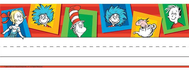 DR SEUSS STANDARD TENTED NAME PLATES (36 pcs)