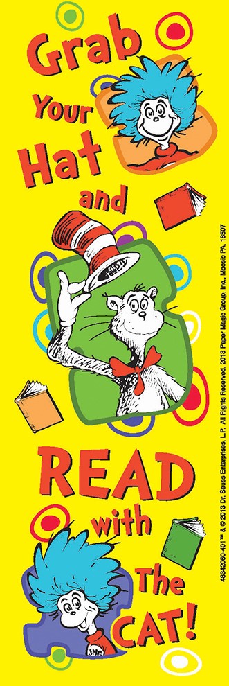 DR SEUSS GRAB YOUR HAT BOOKMARKS (36pcs)