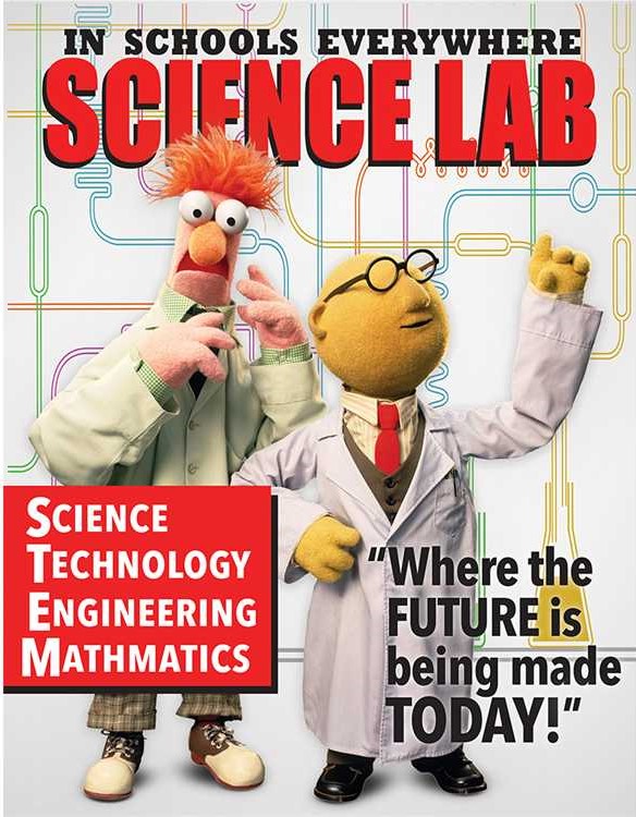 MUPPETS SCIENCE LAB POSTER  (55cm x 43cm)