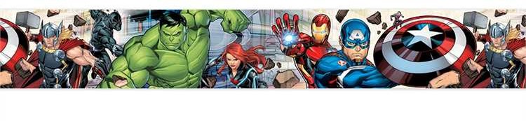 MARVEL DECOR TRIM XTRA WIDE DIE CUT Borders,12 strips (37&quot;x3.25&quot;)(93.9cmx8.2cm)total (37'=11.2m)