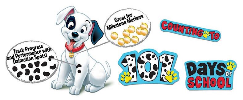 Spot On Counting (101 days) BB SET (137pcs)1 lg puppy (34''=86cm) tall