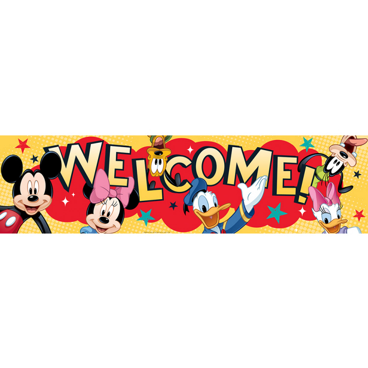 Mickey Mouse Clubhouse WELCOME BANNER (45''x12'')(114.3cmx30.4cm) (1pc)