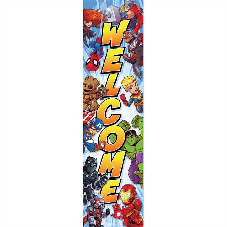 MARVEL SUPER HERO ADVENTURE BANNERS VERTICAL (45''x12'')(114.3cmx30.4cm) (1pc)