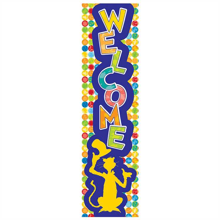 DR SEUSS SPOT SEUSS WELCOME BANNER VERTICAL (4ft=1.2m) (1pc)