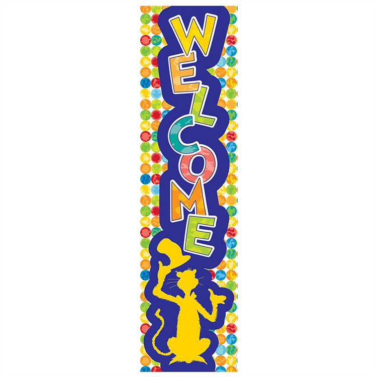 DR SEUSS SPOT SEUSS WELCOME! BANNER VERTICAL (4ft=1.2m) (1pc)