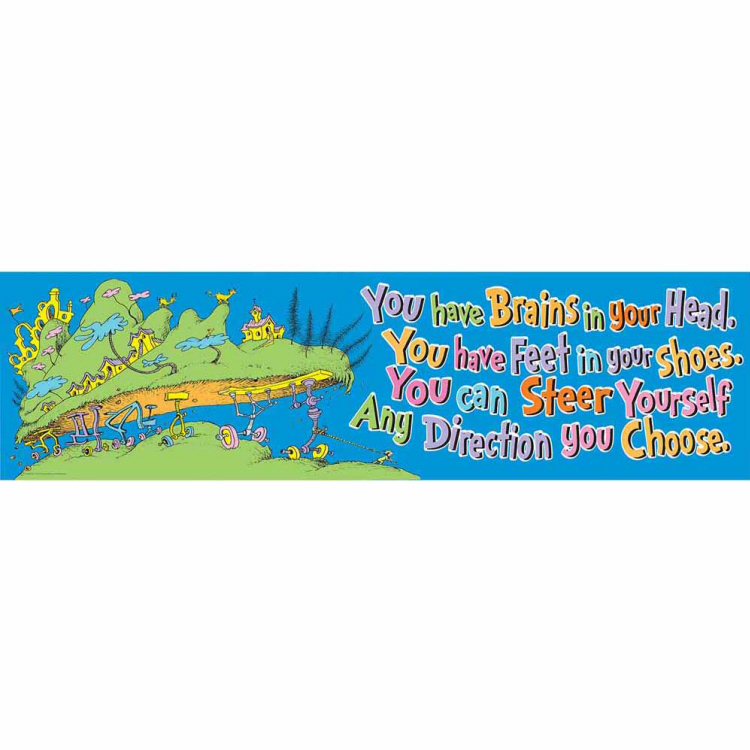 SEUSS - OH THE PLACES YOULL GO BANNER CLASSROOM (45''x12'')(114.3cmx30.4cm) (1pc)