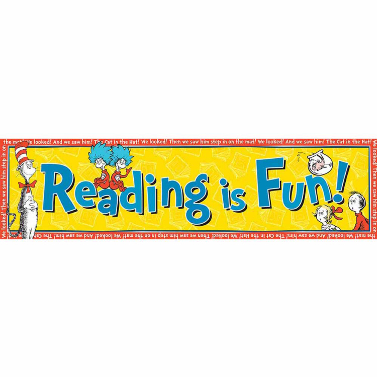 CLASSROOM BANNERS READING IS FUN  (45&quot;x12&quot;)(114.3cmx30.4cm)  (1pc)