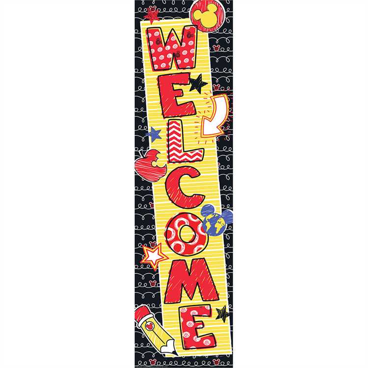MICKEY COLOR POP WELCOME! BANNER (12''x45'')(30.8cmx114.3cm) (1pc)