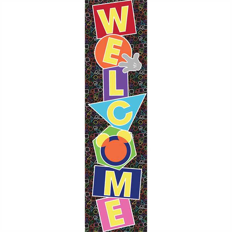 GEO MICKEY VERTICAL BANNER (4ft=(1.2m)  (1pc)