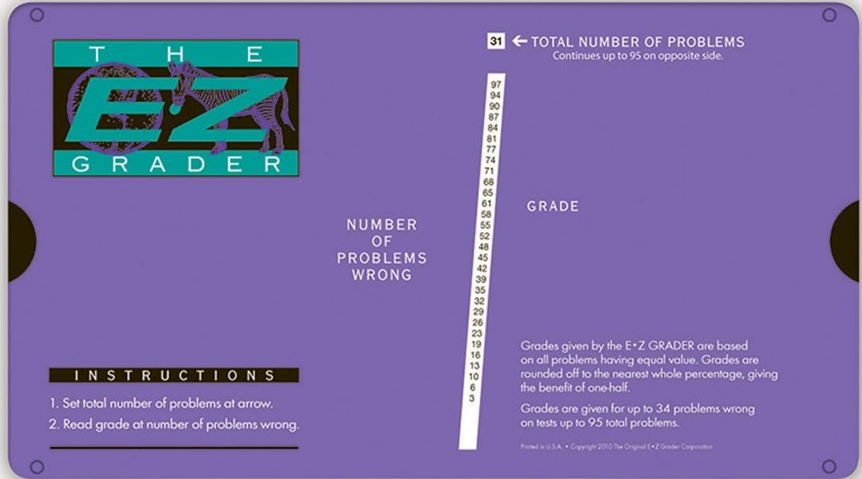 E-Z Grader, Purple (8.5&quot;x (22cmx12cm)(8.6cmx4.7cm)