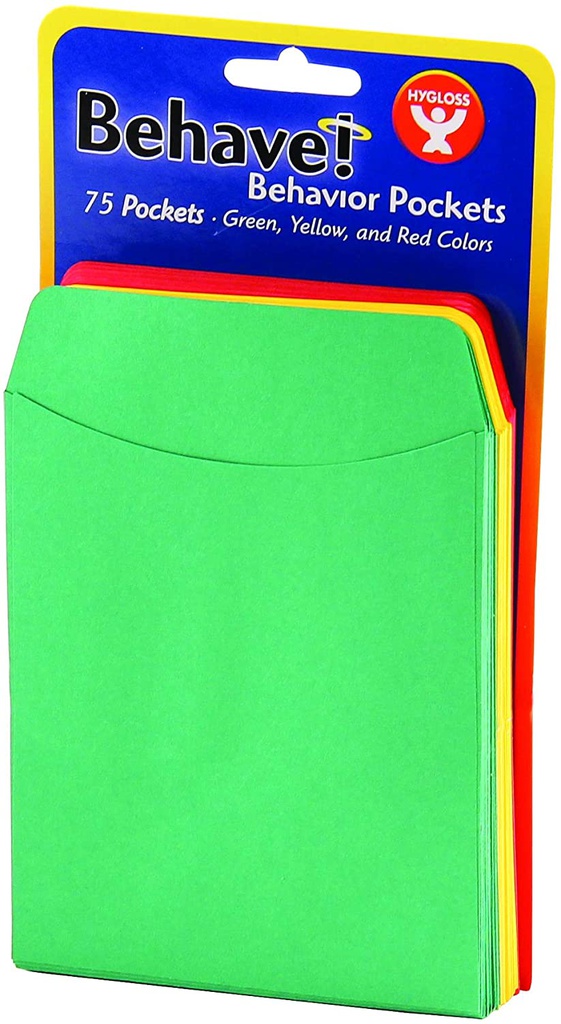 Behavior Pockets 75 Pockets 25 each: Green, Yellow, Red