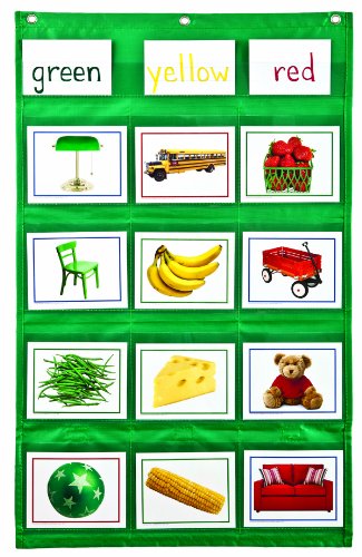 LEARNING CARDS POCKET CHART, Pocket chart(18.25''x29.5'')(74.9cmx46.3cm)