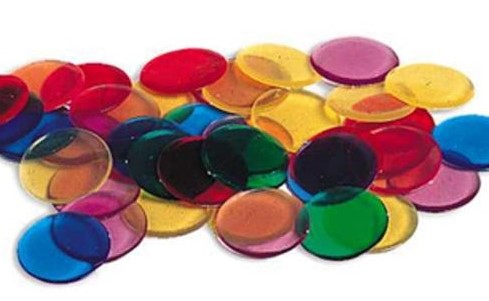 TRANSPARENT COUNTERS 250-PK (0.75''=1.9cm)