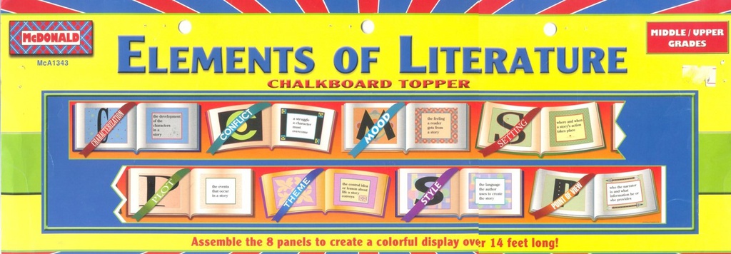 Elements Of Literature Chalkboard Topper  BB Set Middle /Upper Grades (8 panels)