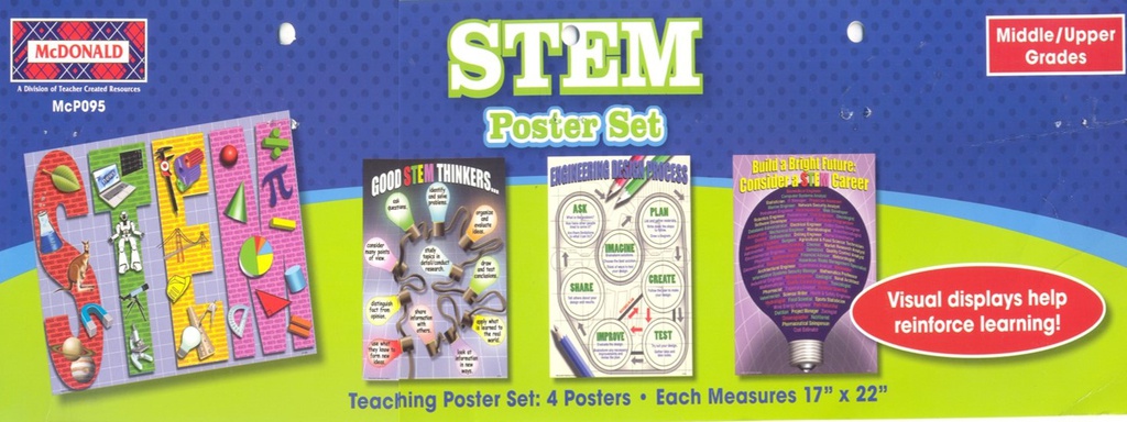 STEM Poster BB Set (4) Posters (43.1cmx55.8cm) Middle / Upper Grades