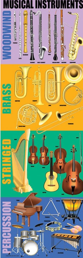 Musical Instruments Colossal Poster (5.5ft=167.6cm)