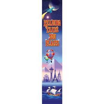 READING TAKES YOU PLACES BANNER   (69''x13'')(175.3cmx33cm)