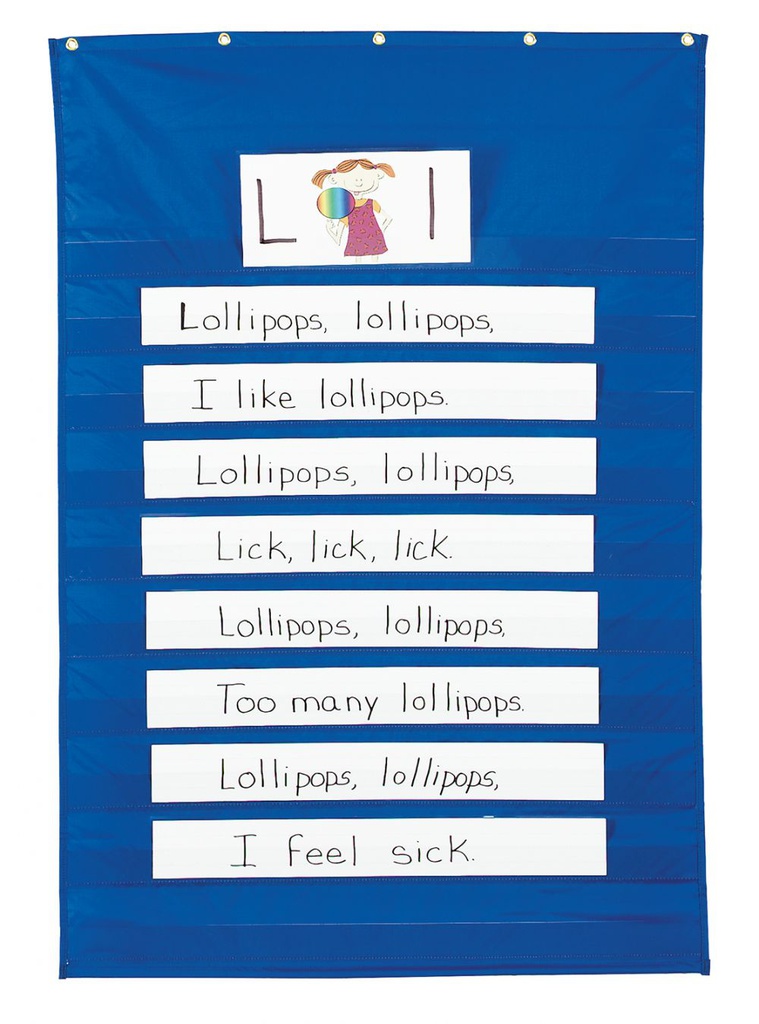 POCKET CHART STANDARD 34''X50''(86.3cmx127cm) BLUE