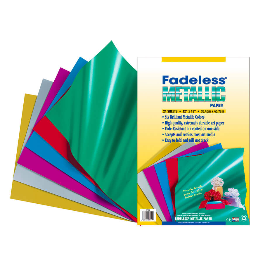 FADELESS METALLIC (12&quot;x18&quot;)(30.8cmx45.7cm) ASSORTED (24CT)