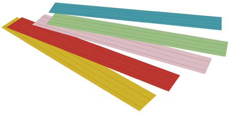 SENTENCE STRIP  RAINBOW LIGHTWEIGHT (3&quot;x24&quot;(7.6cmx60.9cm)    (100ct)