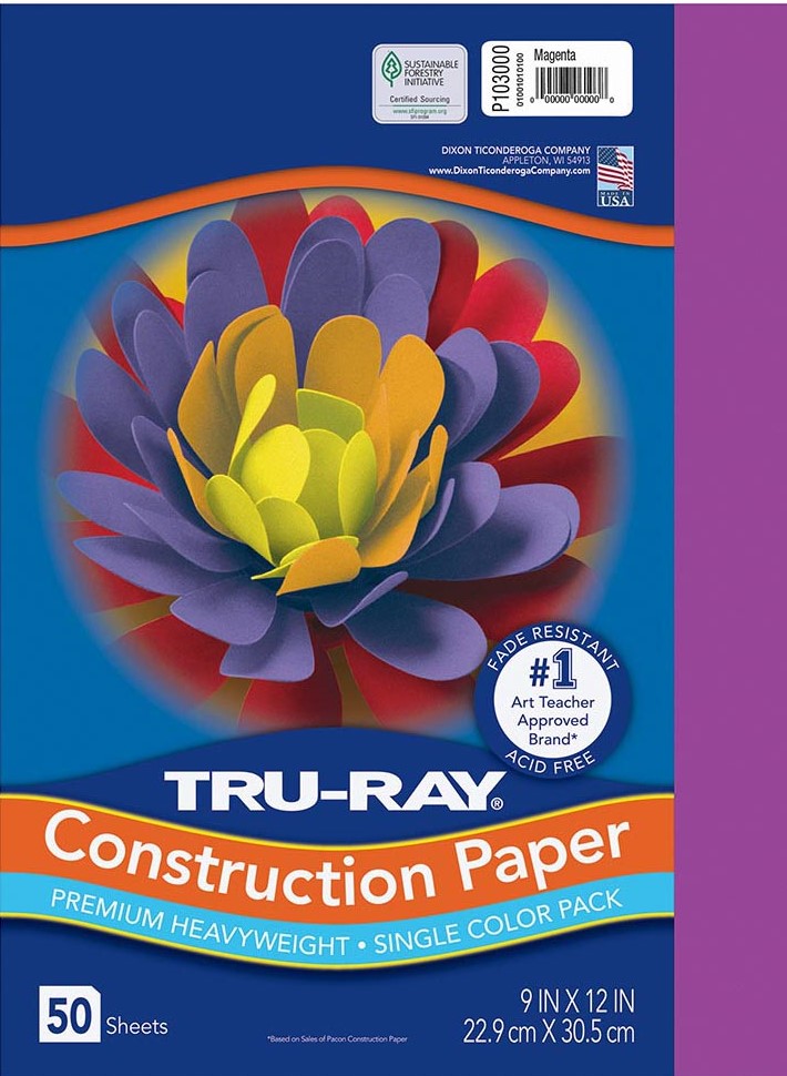 TRURAY 9''X12''(22.8cmx30.4cm) MAGENTA 50CT