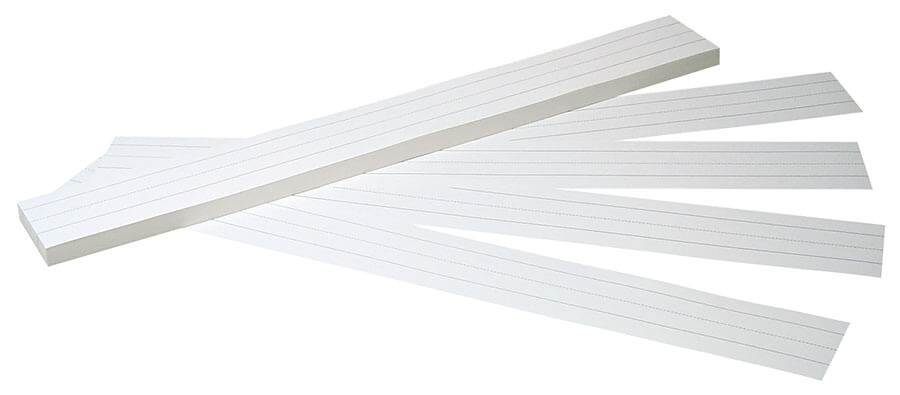 SENTENCE STRIPS LIGHTWEIGHT WHITE (3&quot;X24&quot;(7.6cmx60.9cm) RULED (100ct)