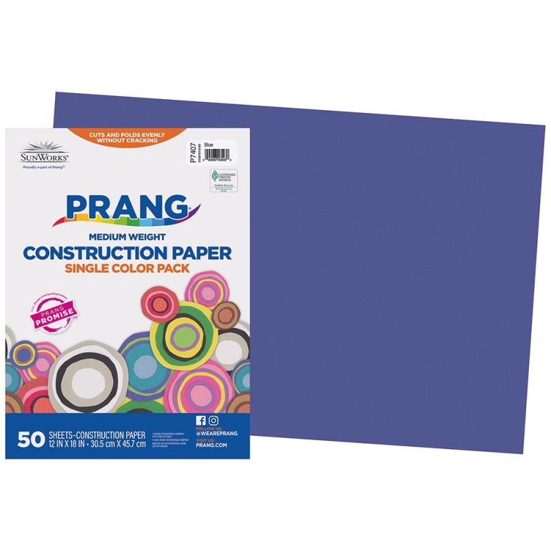 PRANG CONSTRUCTION PAPER 12''X18''(30.4cmx45.7cm) BLUE (50CT)