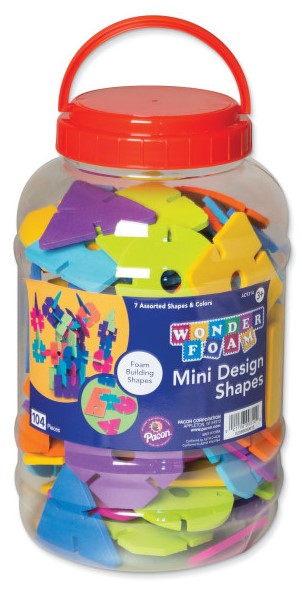 MINI DESIGN FOAM BUILDING SHAPES 104 CT