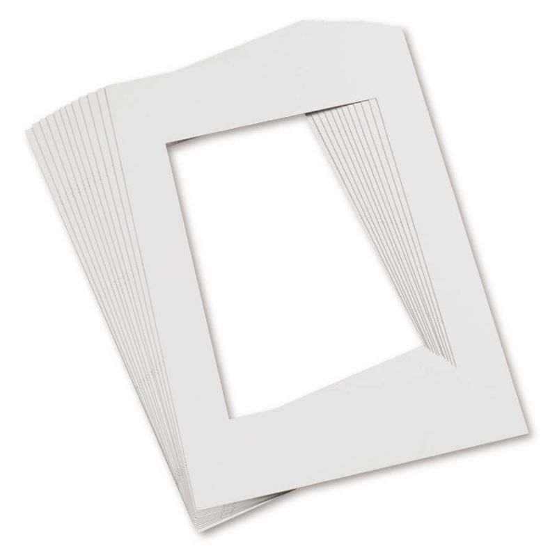 MAT FRAMES (9&quot;x12&quot;)(42.5cmx 29.2cm) WHITE 12CT