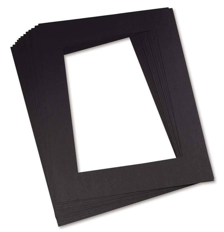 MAT FRAMES(9&quot;X12&quot;) 42.5cm.x 29.2cm.BLACK 12CT