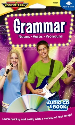 Grammar  Nouns,Verbs, Pronouns Audio CD &amp; Book (Ages 8+)  (32 pg book)