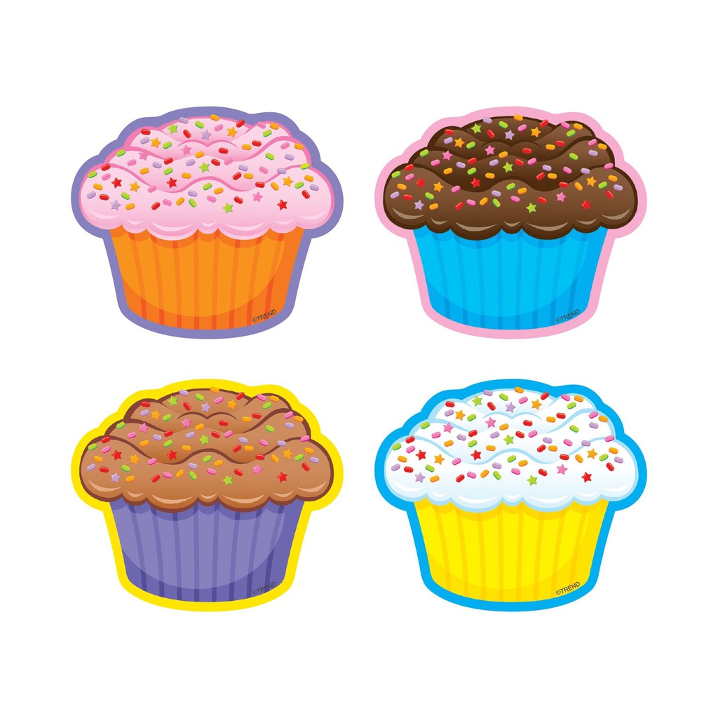 Cupcakes Mini Accents 4 designs 3''(7.5cm)  (36 pcs)