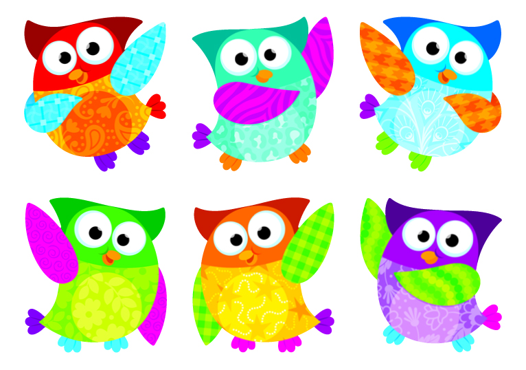 Owl-Stars! Mini Accents (6 designs(3'' (7.5cm) (36pcs)