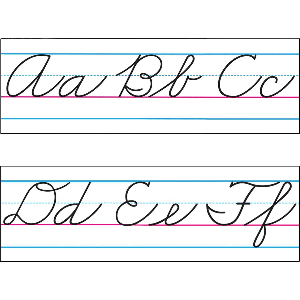 Basic Alphabet Zaner-Bloser Cursive (8''(20.3cm) 18ft (15pcs)