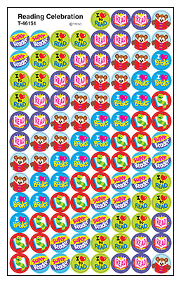 Reading Celebration Super Spots Stickers ( 800 stickers)(0.4''-1cm)