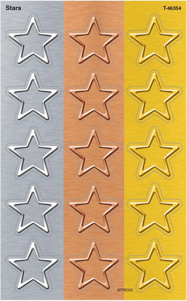 I*Metal Stars Stickers (8sheets)(20stickers)(1.25''-3cm)