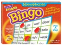 Homophones Bingo Build spelling &amp; Voc. Ages 9 &amp; up Play 8 ways (36cards)