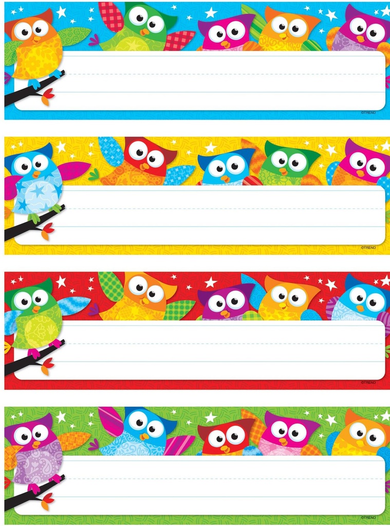 Owl-Stars! Nameplates ( 36 pkg)