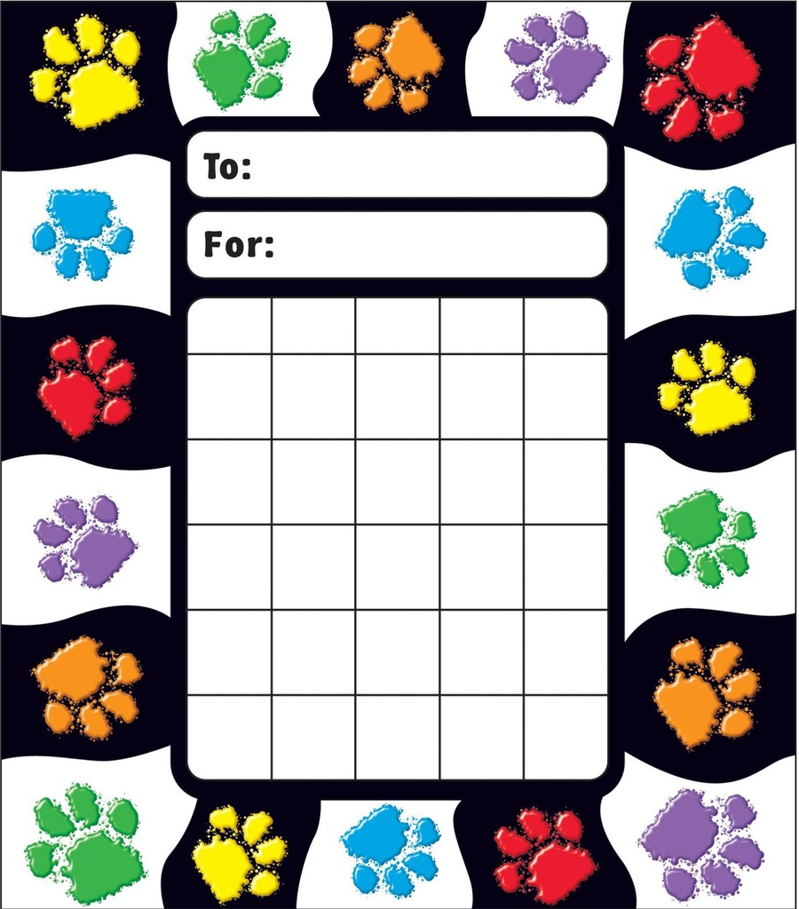 Paw Prints Incentive Pad (15.2cmx13.3cm)(36 pcs)