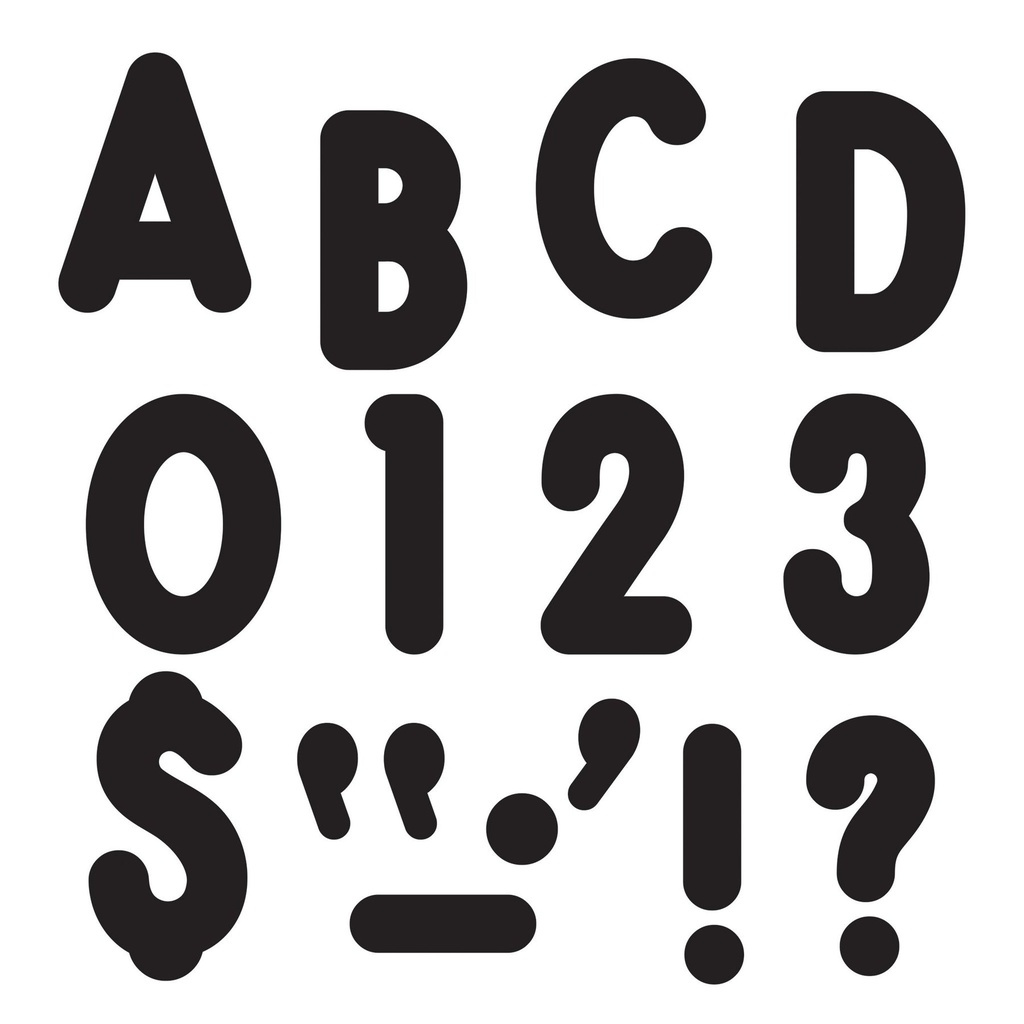 Black 7'' Billboard Uppercase Letters (105pcs)