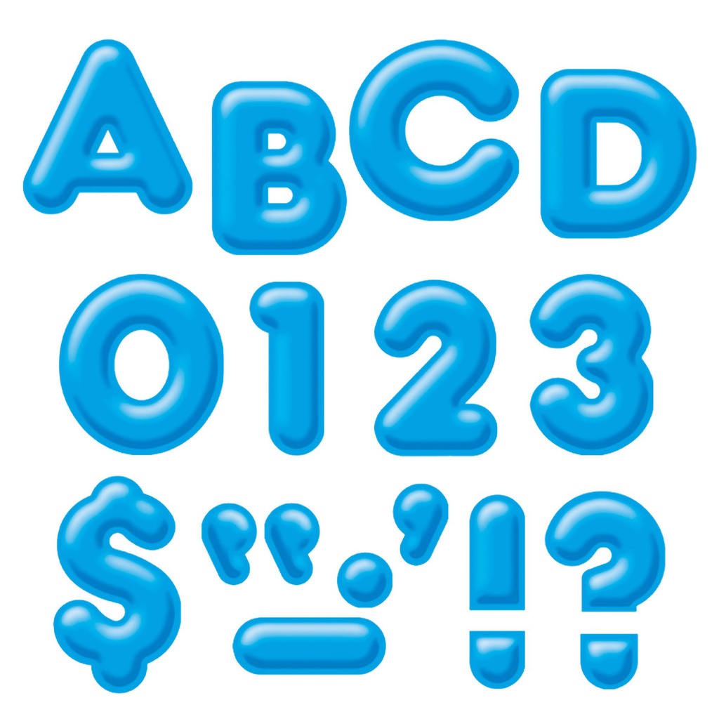 Blue 4'' 3-D Uppercase Letters(72pcs)