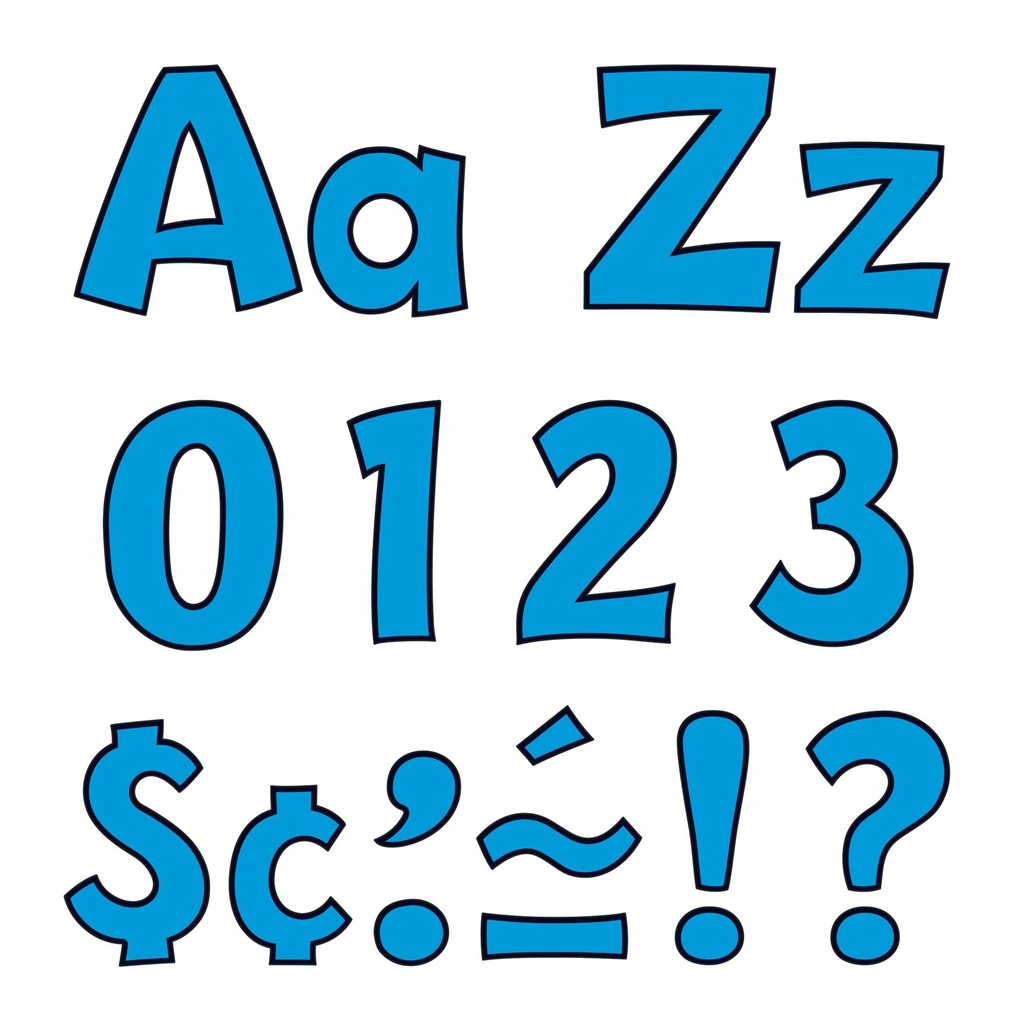 Blue 4'' Playful Combo Letters (216pcs)