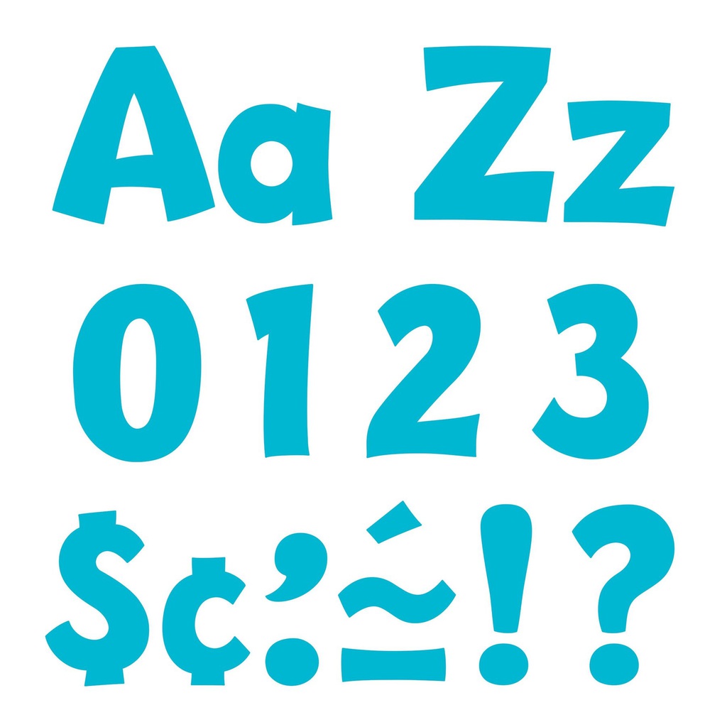 Sky Blue 4'' Playful Combo Ready Letters (25cmx23cm) (216 characters)