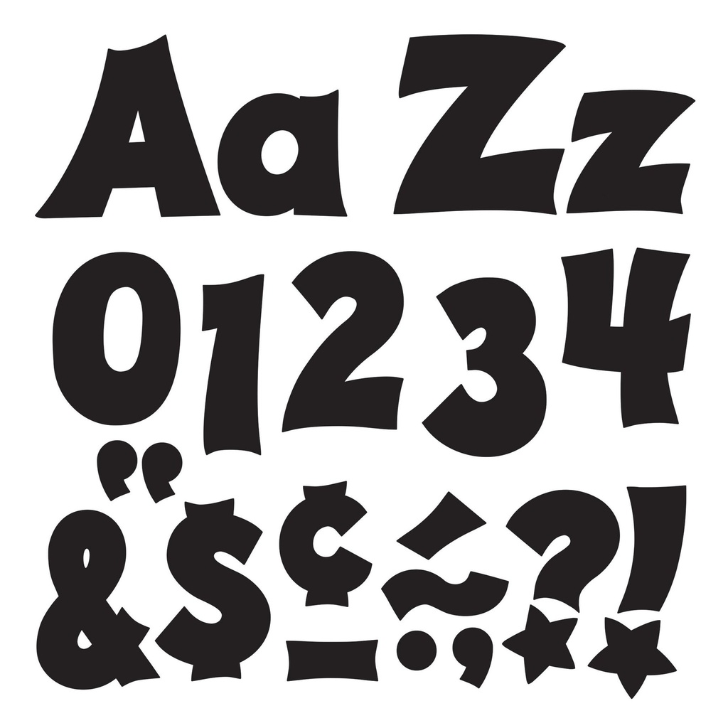 Black 4'' Friendly Combo Letters (225pcs)