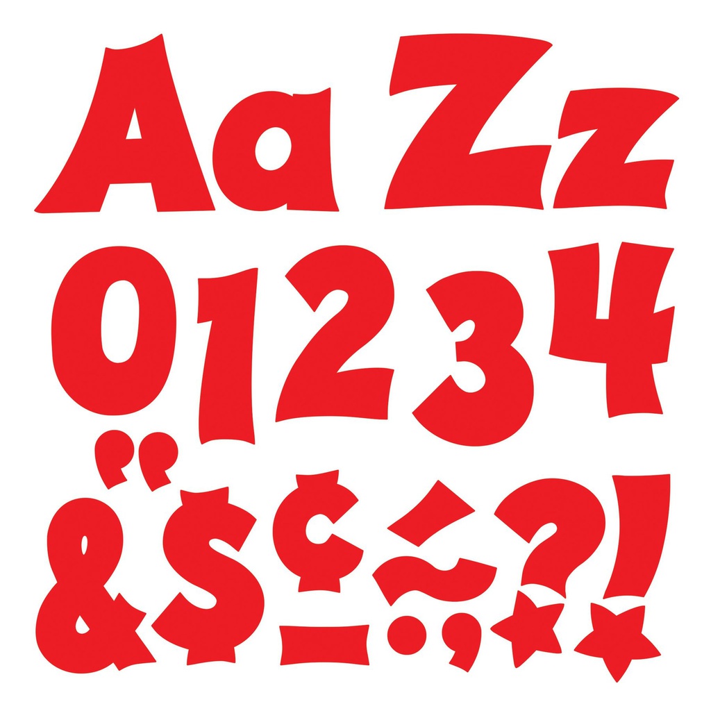 Red (4&quot;(10.1cm) Friendly Combo Letters (225pcs)