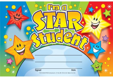 I'm a Star Student Award (21.5cmx13.9cm)(30pcs)