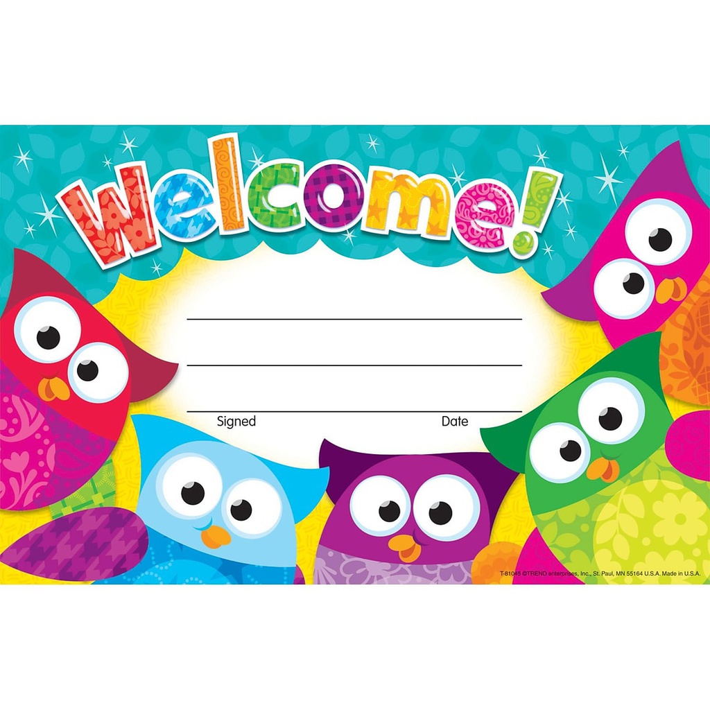 Welcome! Owl-Stars! Awards (13.9cm x 21.5cm ( 30 pcs)