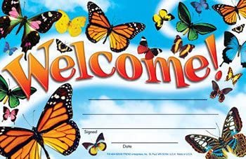 Welcome-Butterflies Recognition Awards(30pgs) (8.5''x5.5'')(21.5cmx13.9cm)