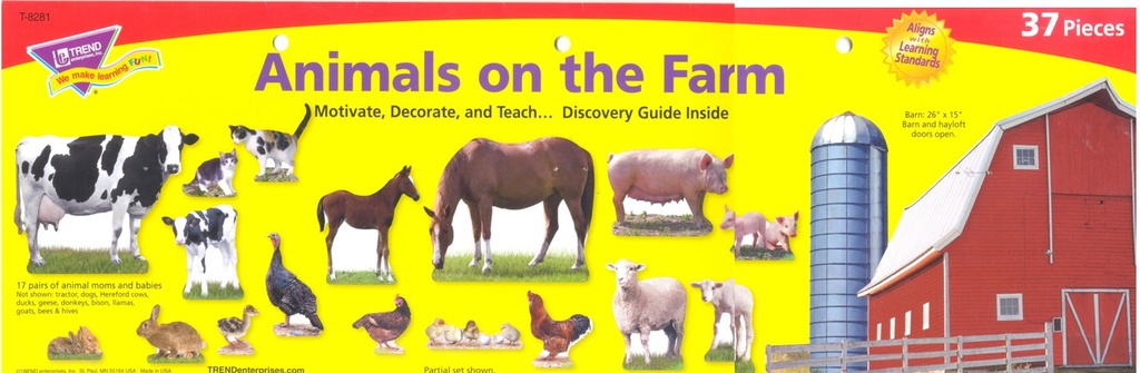 Animals on the Farm BB. Set (37.5cmx65cm)  Barn (37pcs)