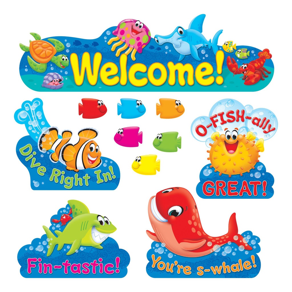 Sea Buddies Welcome Bulletin Board Set (47pcs)